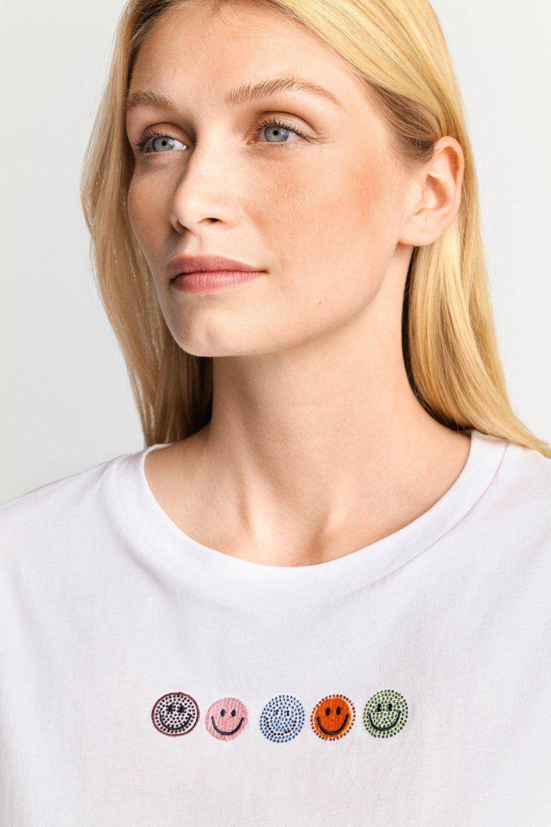 Eich & Royal T-Shirt mit Strass-Applikationen Auslauf