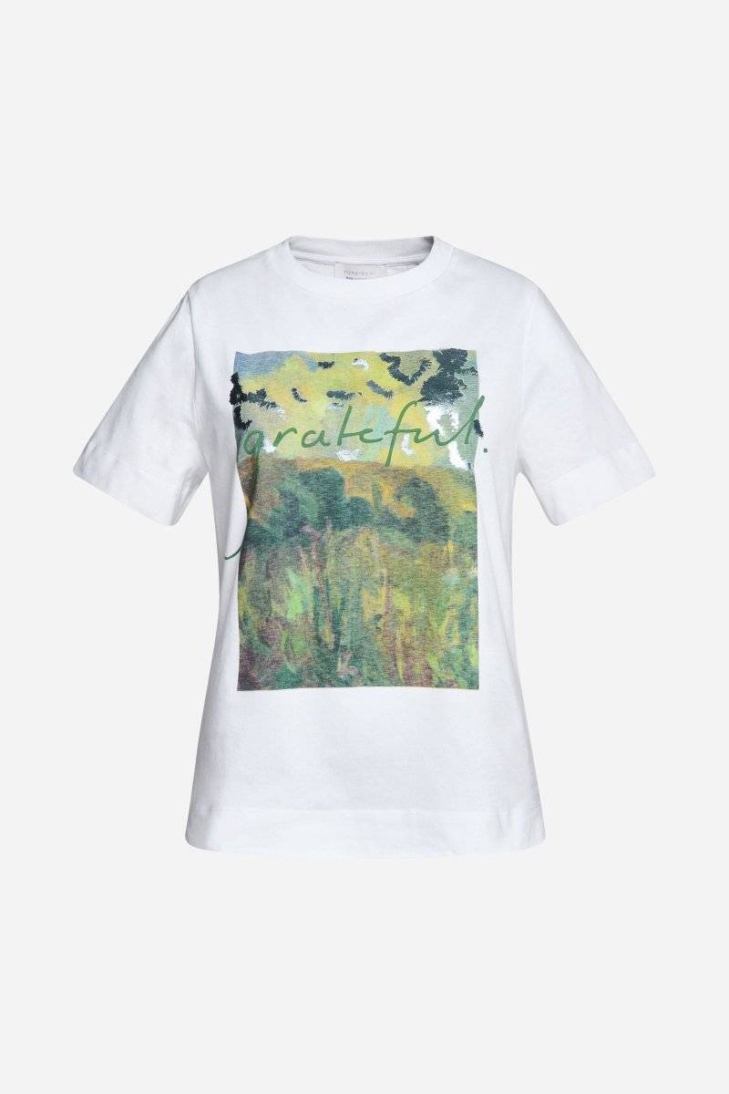 Eich & Royal Weißes T-Shirt mit Print Verkauf