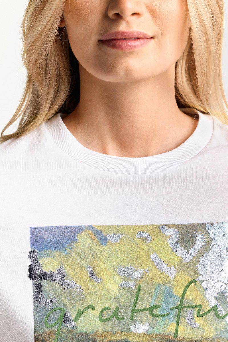 Eich & Royal Weißes T-Shirt mit Print Verkauf
