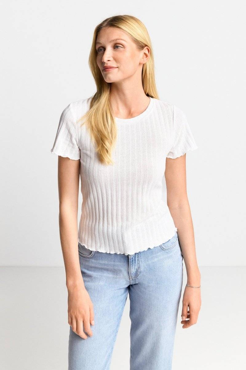 Eich & Royal Figurbetontes Rib-Shirt Verkauf
