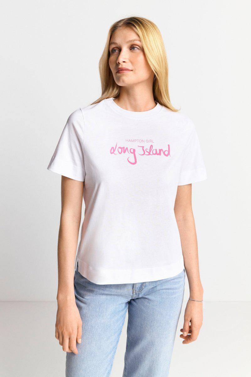 Eich & Royal Weißes T-Shirt mit Schriftzug