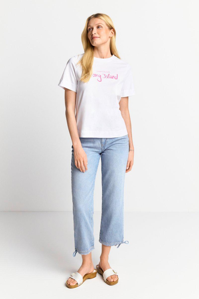 Eich & Royal Weißes T-Shirt mit Schriftzug Hotsell