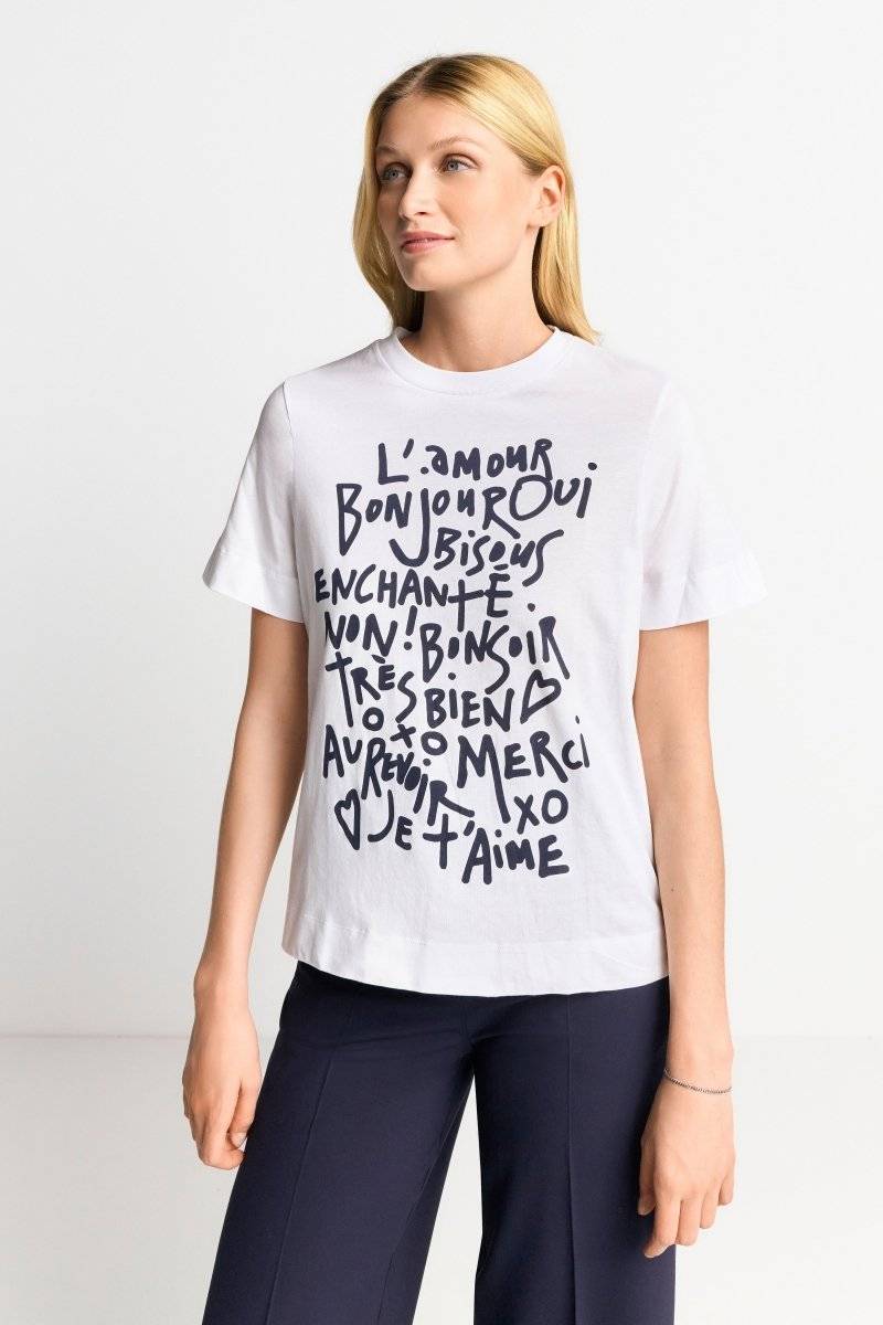 Eich & Royal Weißes T-Shirt mit Statement-Print Angebote