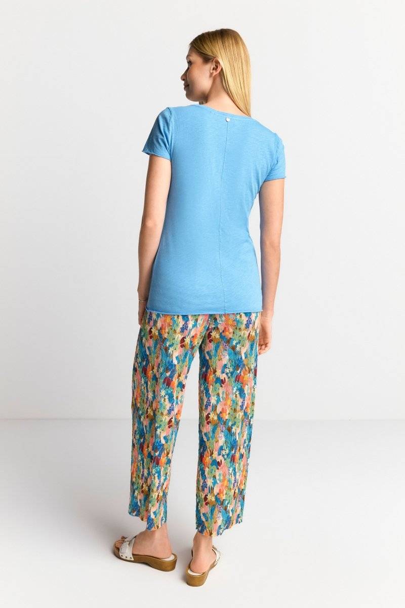 Eich & Royal Luftiges T-Shirt in Cruise Blue Fabrikverkauf