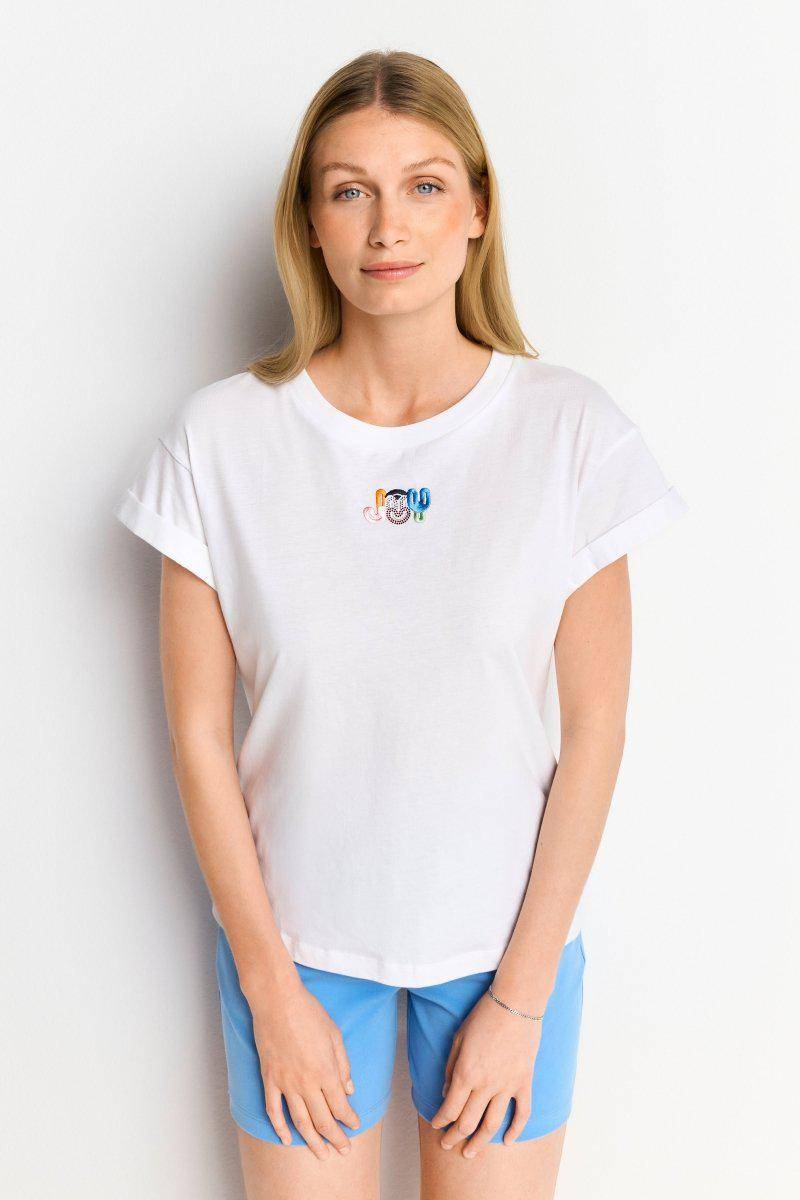 Eich & Royal Weißes T-Shirt mit Crew-Neck Meist gekauft
