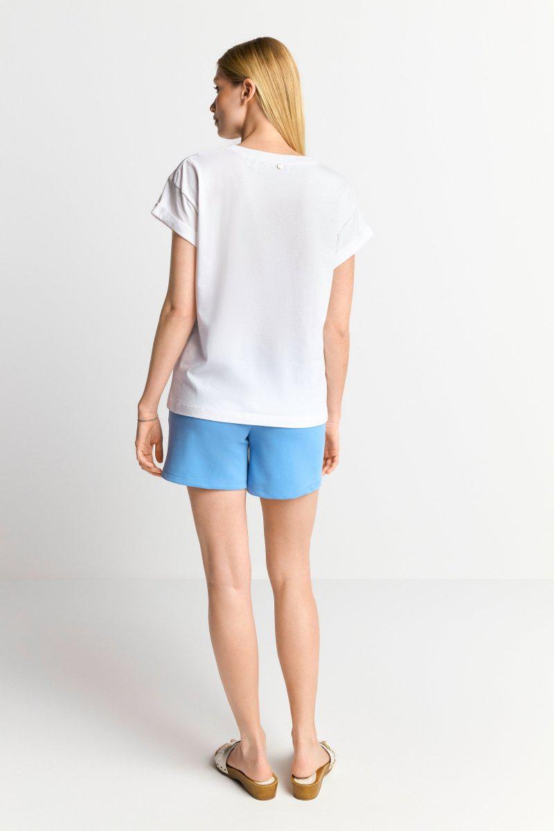 Eich & Royal Weißes T-Shirt mit Crew-Neck Meist gekauft