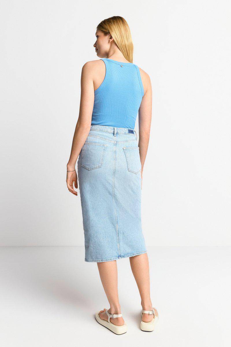 Eich & Royal Figurbetontes Rib-Top in Cruise Blue Outlet