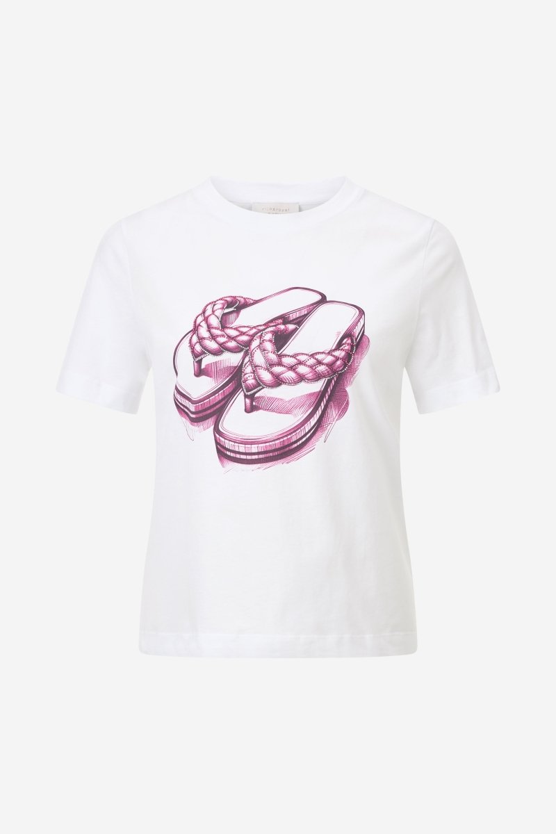 Eich & Royal T-Shirt mit strassverziertem Print Fabrikverkauf