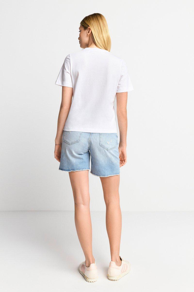 Eich & Royal T-Shirt mit strassverziertem Print Fabrikverkauf