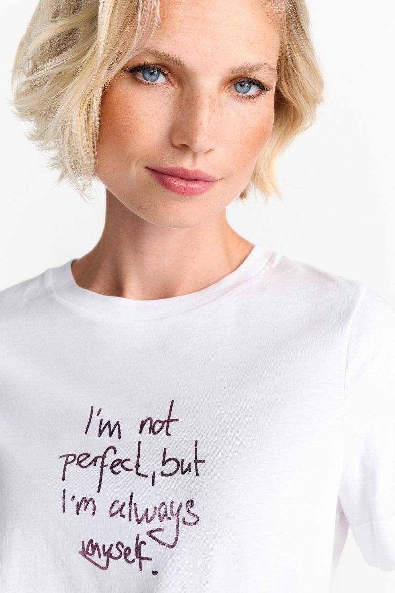 Eich & Royal Weißes Statement-T-Shirt Kostenloser Versand international