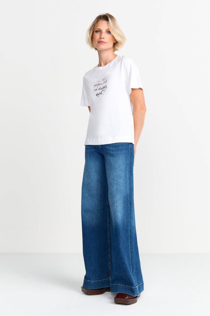 Eich & Royal Weißes Statement-T-Shirt Kostenloser Versand international