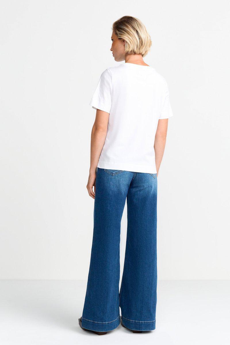 Eich & Royal Weißes Statement-T-Shirt Kostenloser Versand international