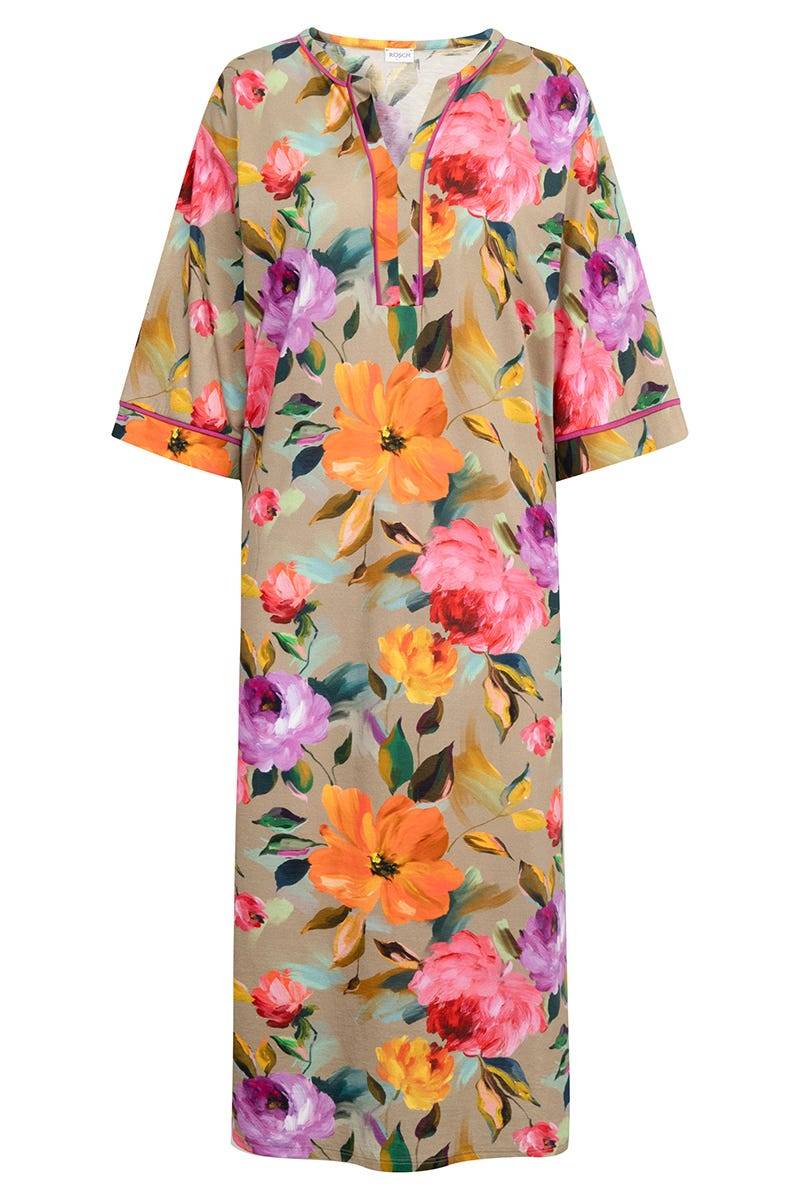 ﻿Rösch Nachthemd im Aquarell-Blüten-Druck Maxi-Länge Baumwolle/Modal Online