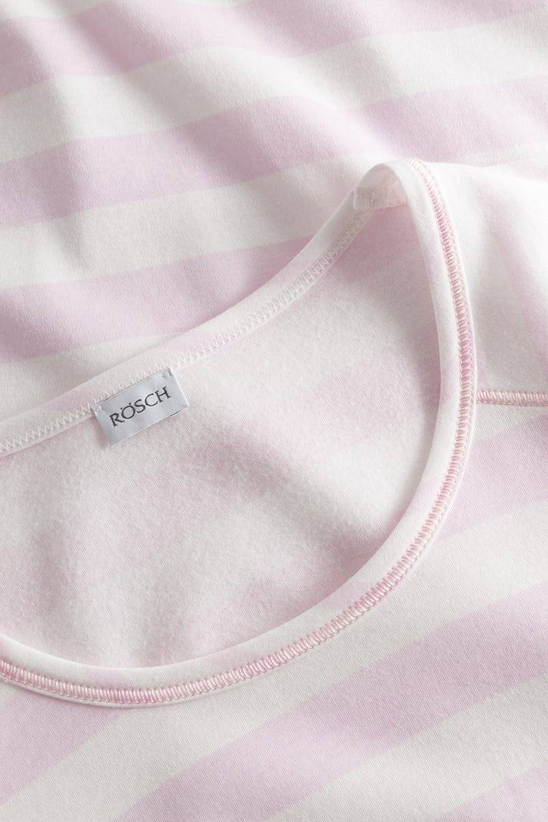 Rösch Pyjama im Ringeldruck Rosa 100% Baumwolle Auslauf