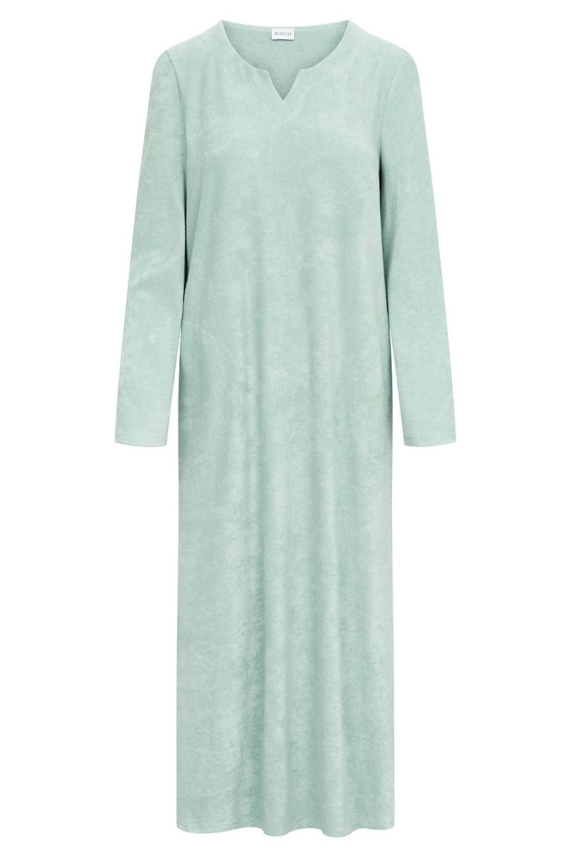 Rösch Hauskleid aus Frottee in Mintgrün Maxilänge Baumwolle/Polyester Hotsell