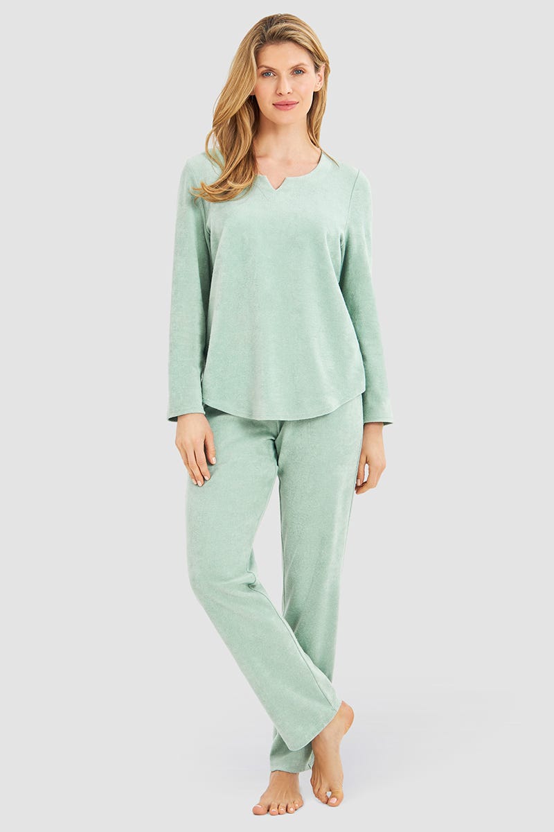 Rösch Hausanzug aus Frottee in Mintgrün Baumwolle/Polyester
