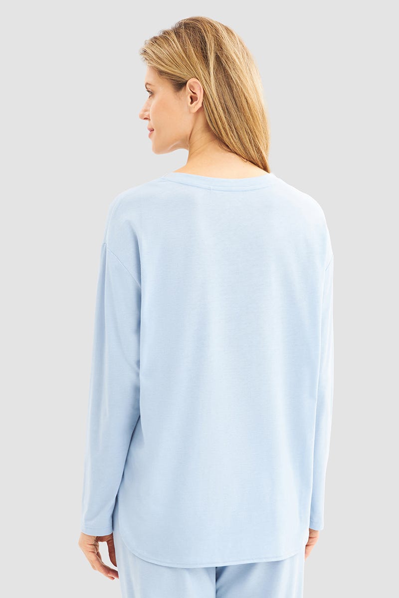 Rösch Shirt Langarm mit Schriftzug Baumwolle/Modal im Angebot