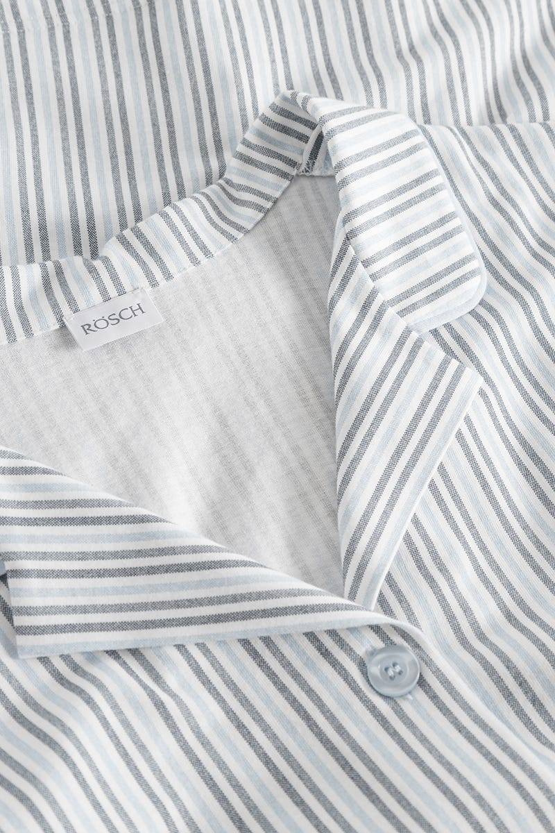 Rösch Pyjama im Streifendruck Herrenhemd-Stil 100% Baumwolle Verkauf
