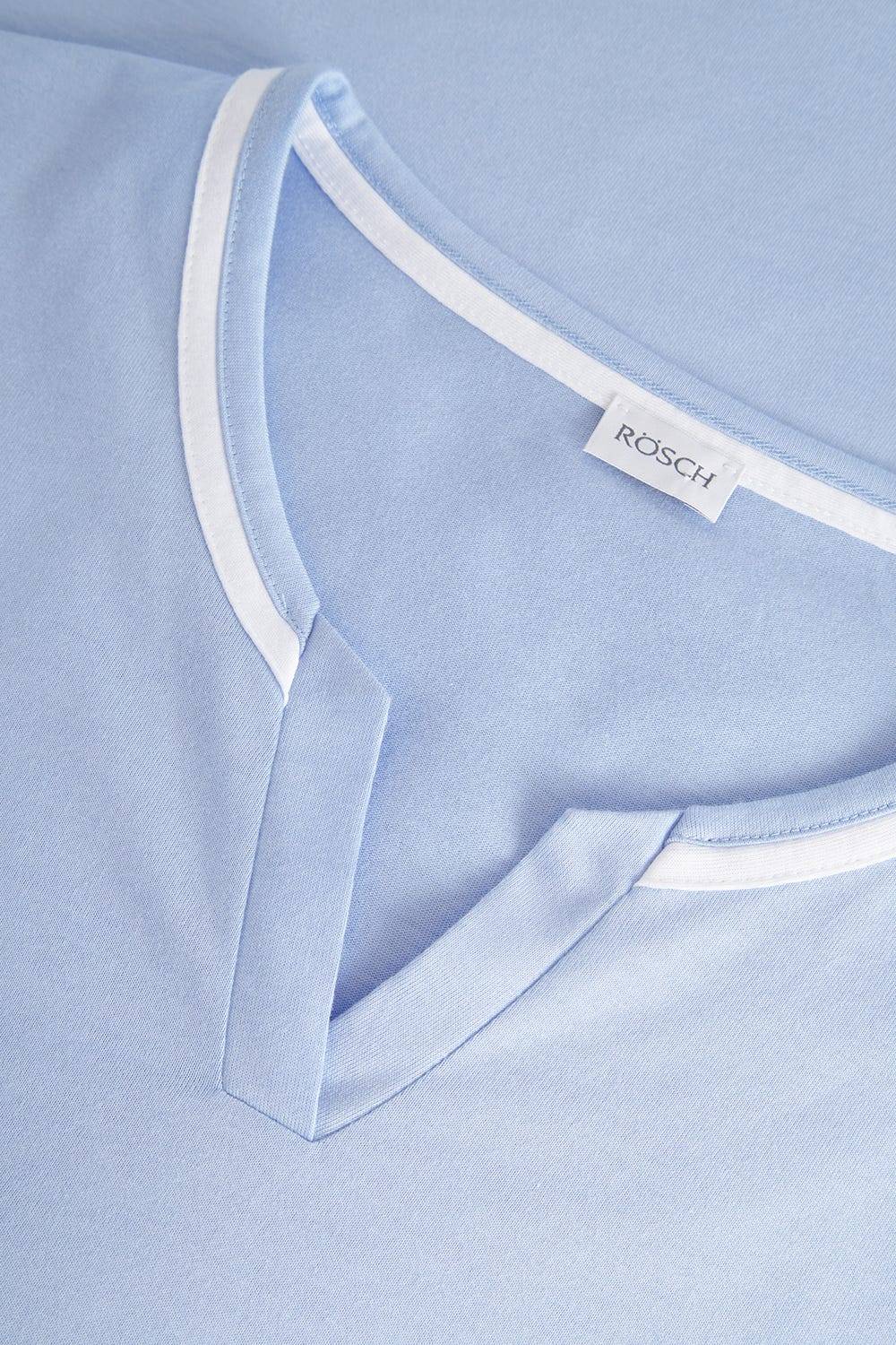 Rösch Pyjama mit Punktedruck Blau-Weiß 100% Baumwolle Hotsell