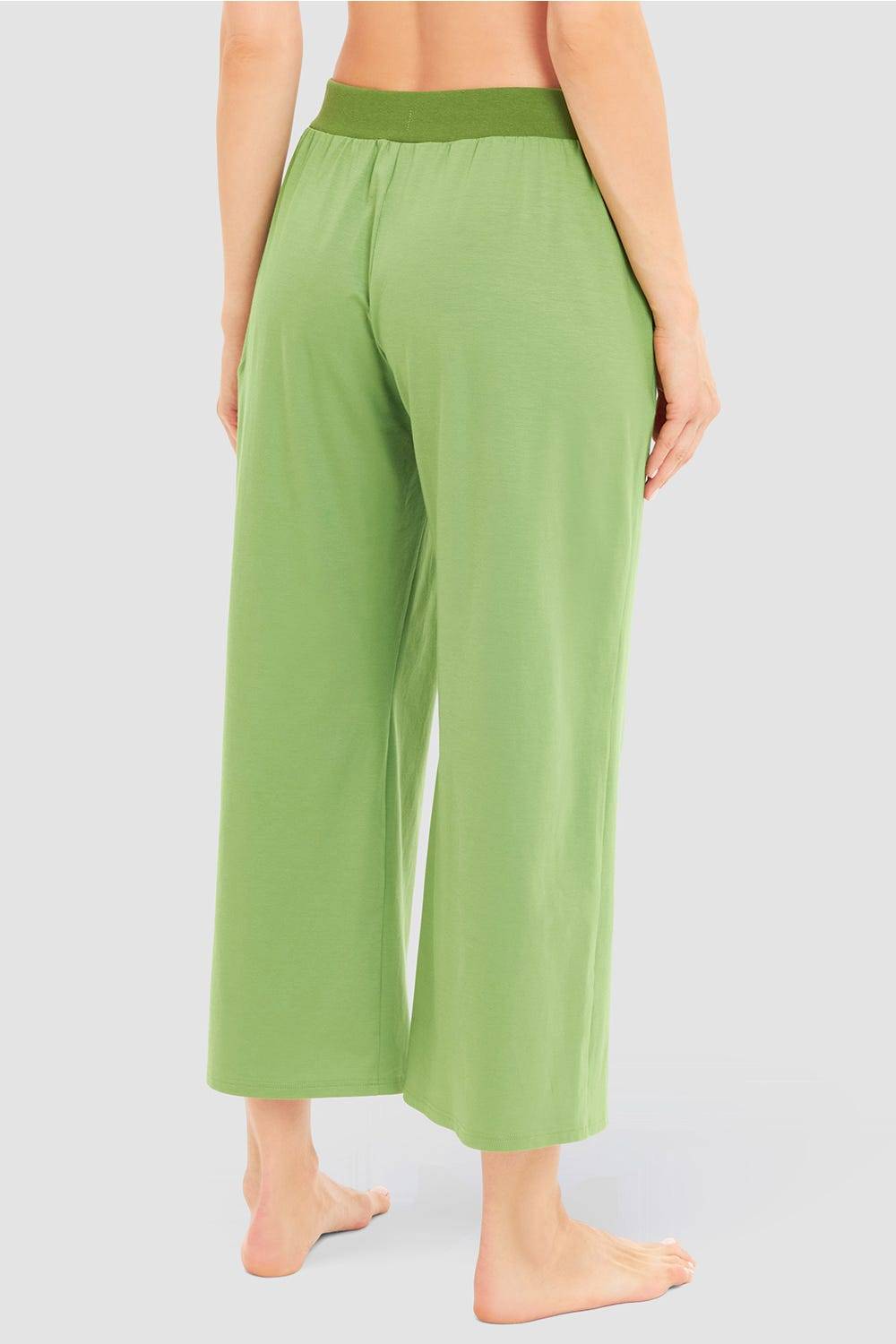 Rösch 7/8-Hose in Grün sommerliche Culotte Baumwolle/Elasthan Meist gekauft