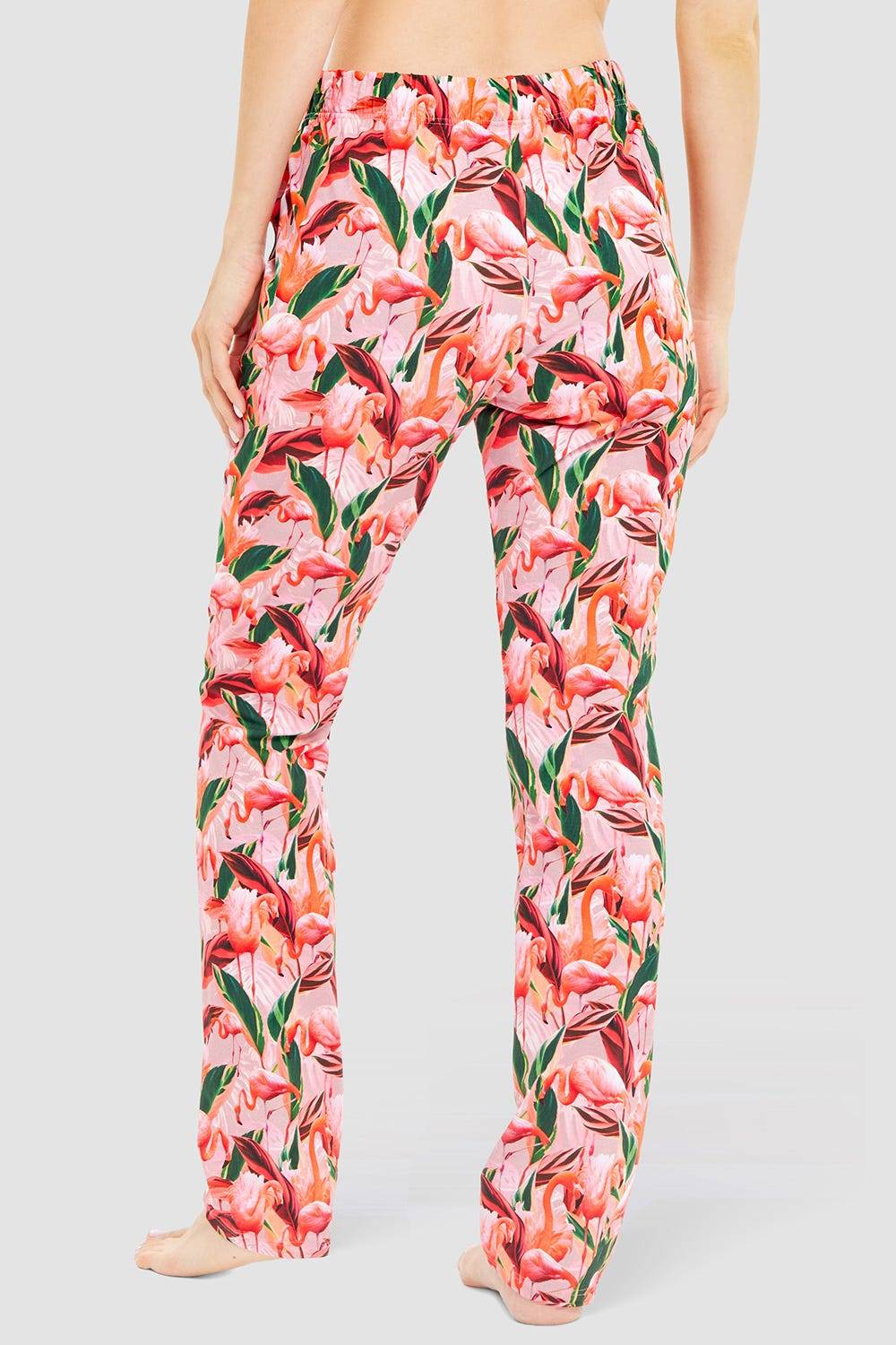 Rösch Pyjamahose im Flamingo-Druck Baumwolle/Elasthan Nur für heute