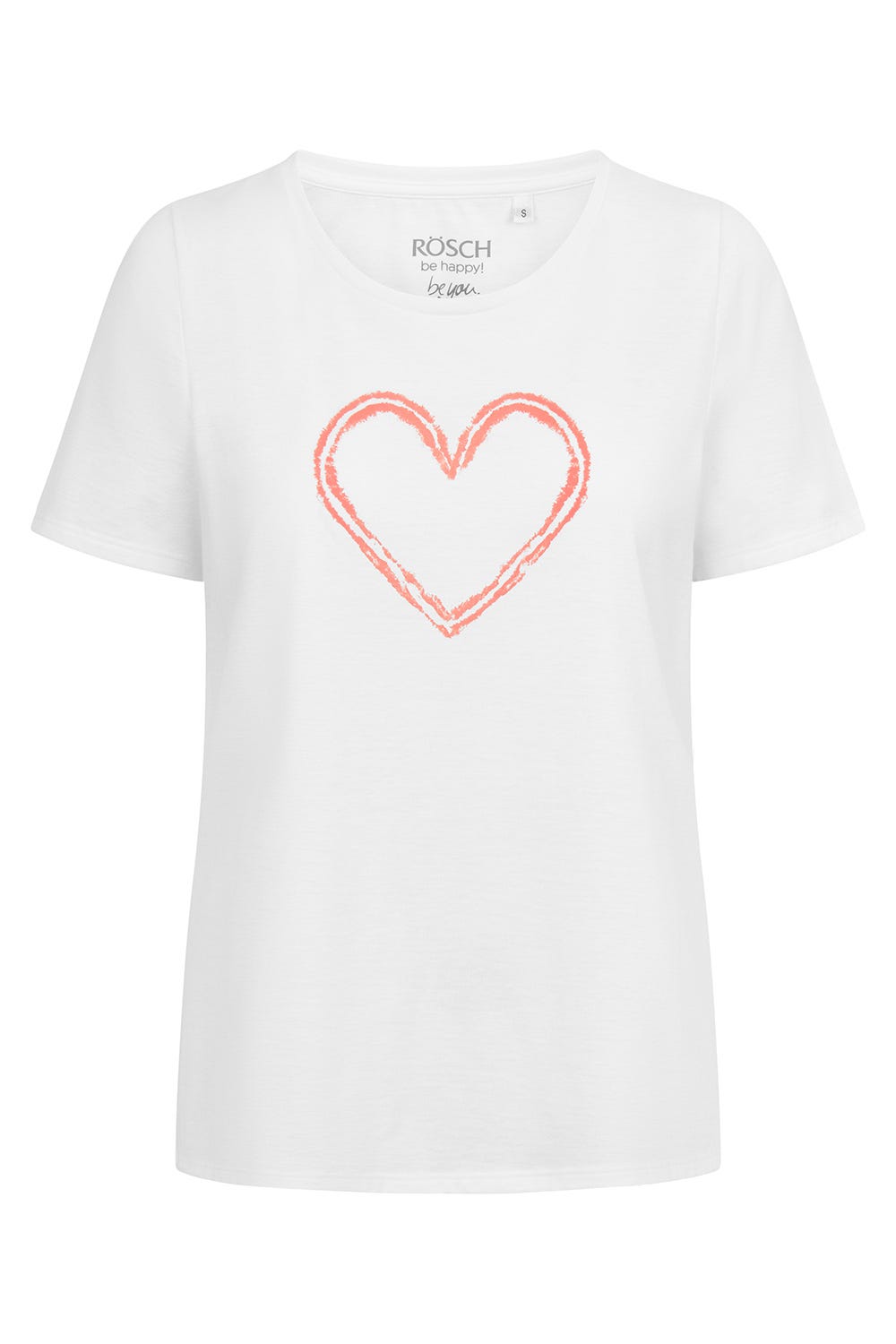 Rösch Pyjamashirt mit Motivdruck Herz 100% Baumwolle Auslauf