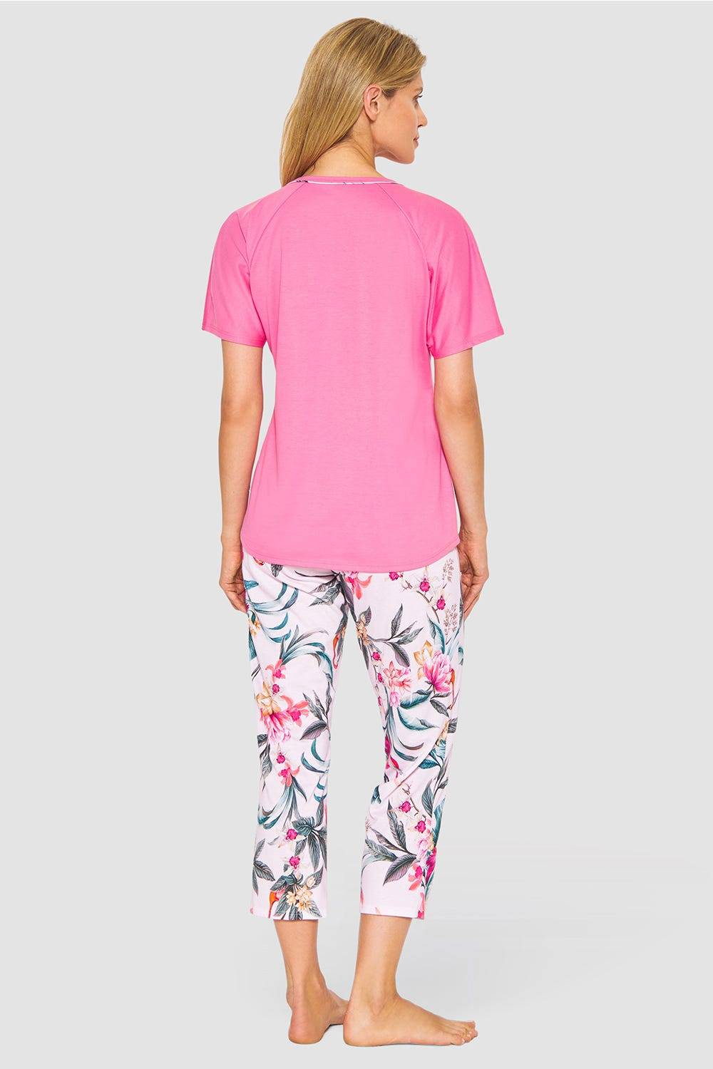 Rösch Pyjama im sommerlichen Blumendruck exotisch Baumwolle/Modal Blitzverkäufe