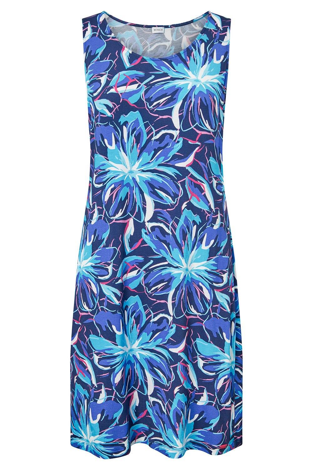 Rösch Strandkleid Ärmellos im Blumendruck Neonfarben Baumwolle/Elasthan Outlet