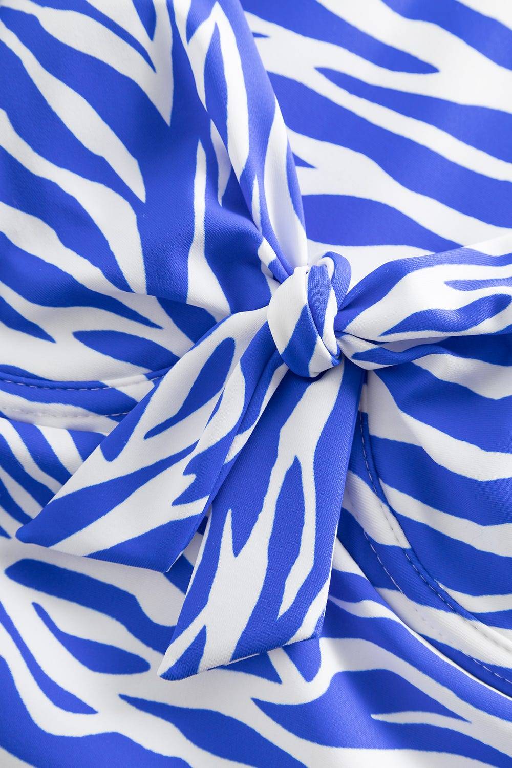 Rösch Badeanzug im modernen Zebradruck Blau-Weiß Rabatte dieses Monats
