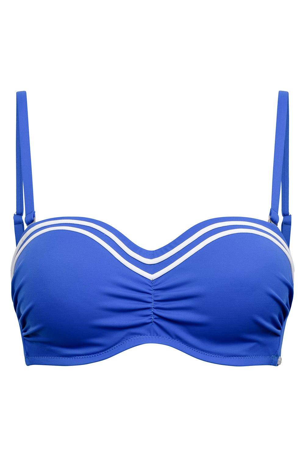 Rösch Bikini-Oberteil mit Streifendetails Neon-Blau Günstiger Verkauf