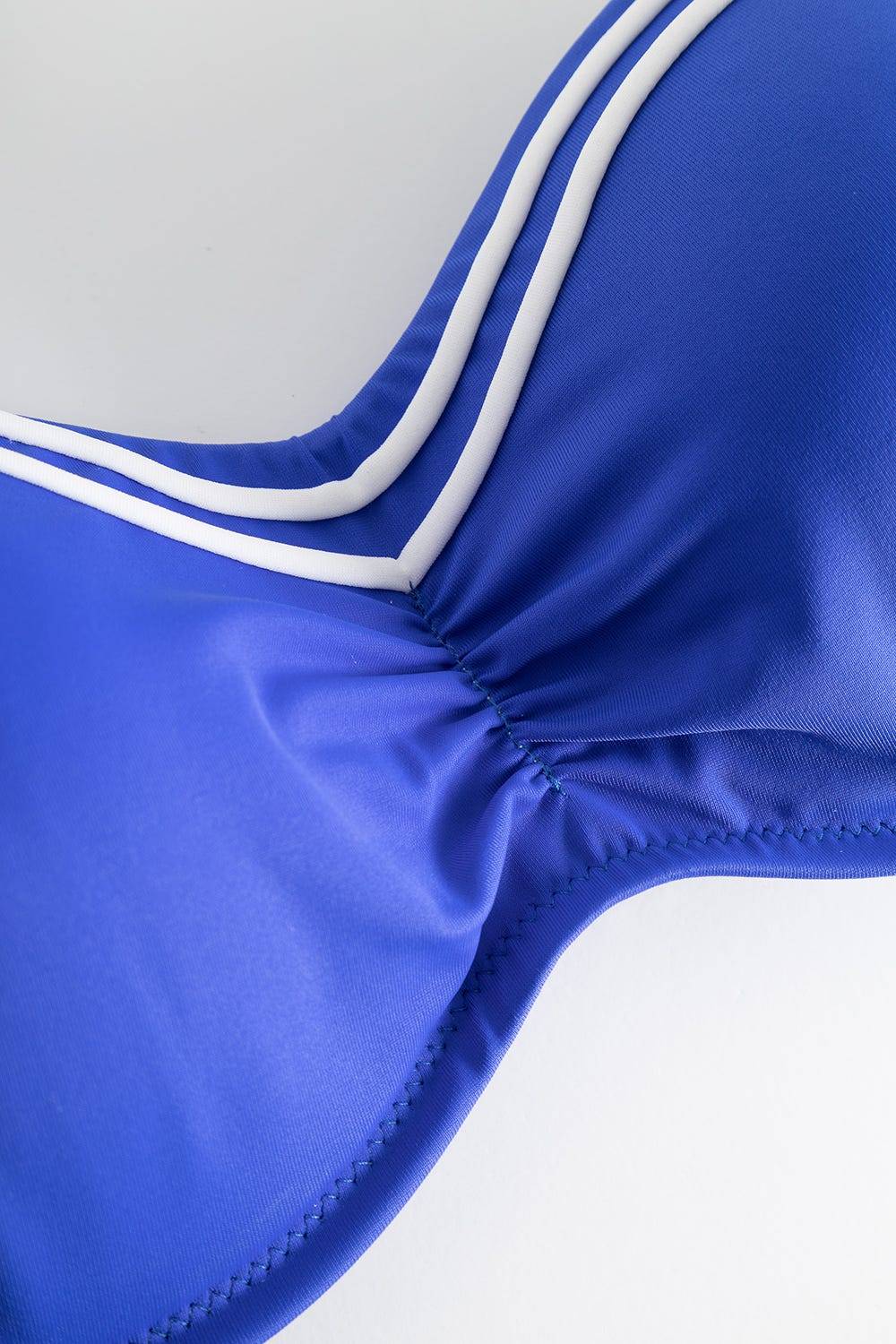 Rösch Bikini-Oberteil mit Streifendetails Neon-Blau Günstiger Verkauf