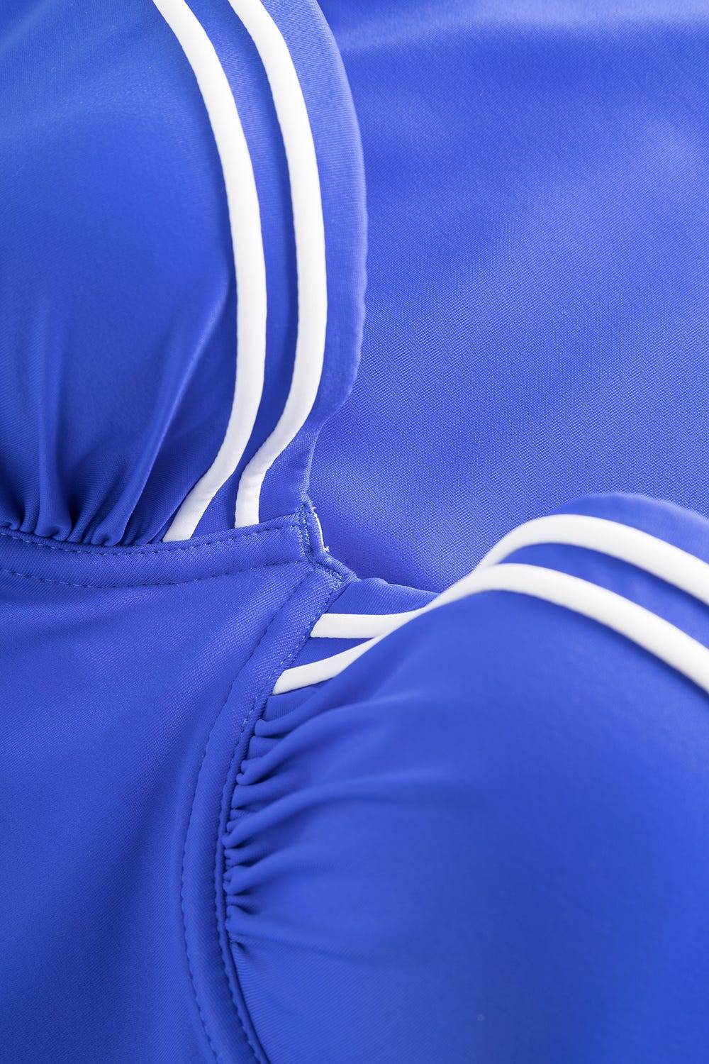 Rösch Badeanzug mit Streifendetails Neon-Blau Meist gekauft