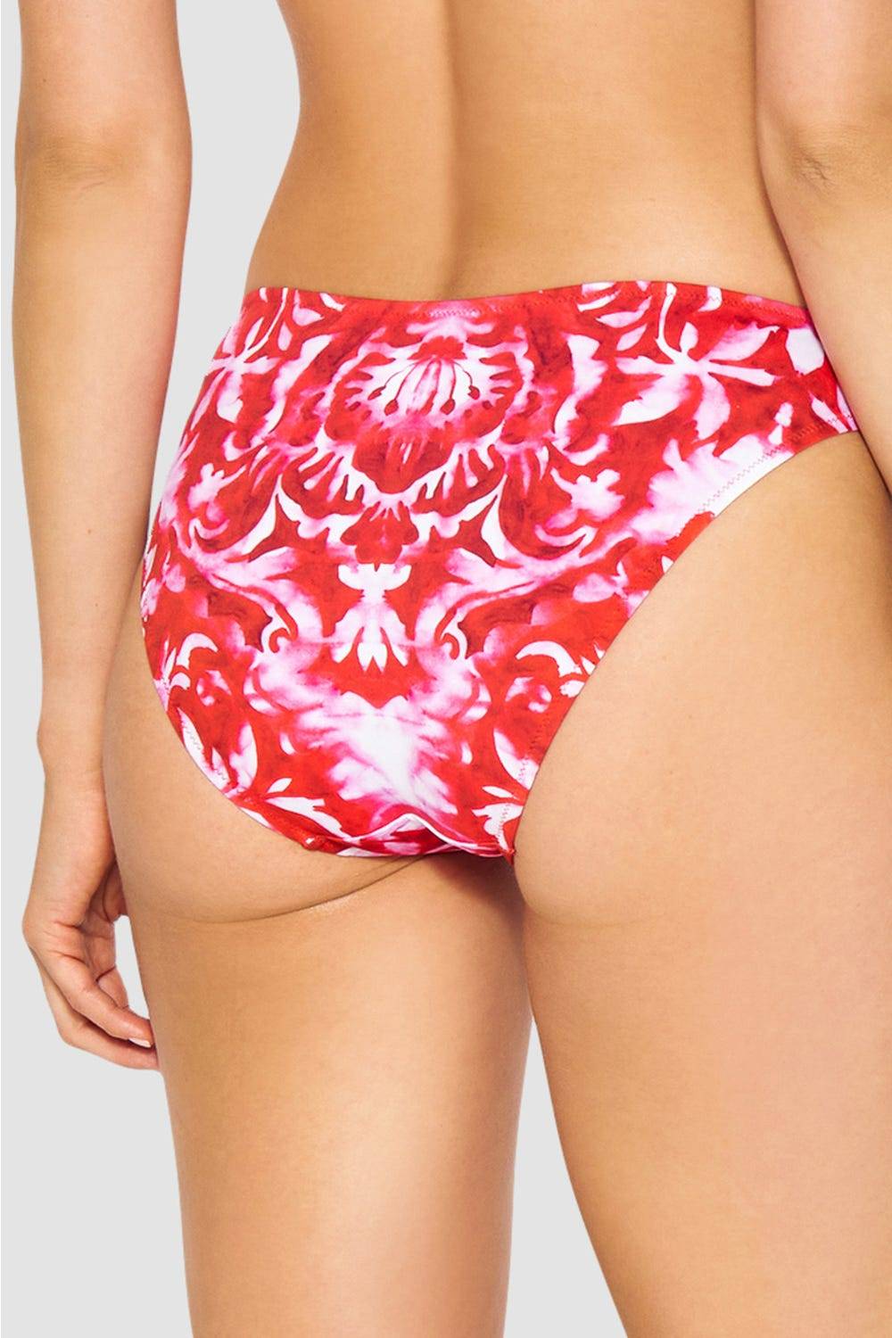 Rösch Bikini-Hose Neckholder im Ornament-Druck Rot-Weiß Verkauf