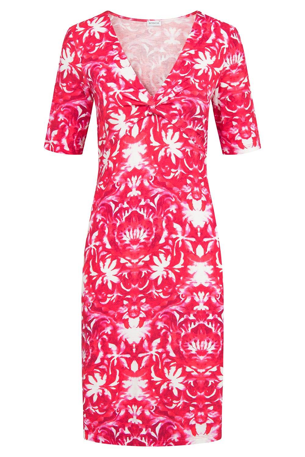 Rösch Strandkleid Ärmellos im Ornament-Druck Rot-Weiß Knot-Optik Schlussverkauf
