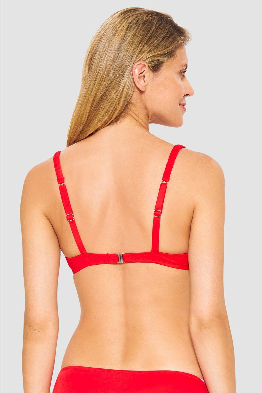 Rösch Bikini-Oberteil in Rot einfarbig Spacer-Cup Günstiger Verkauf