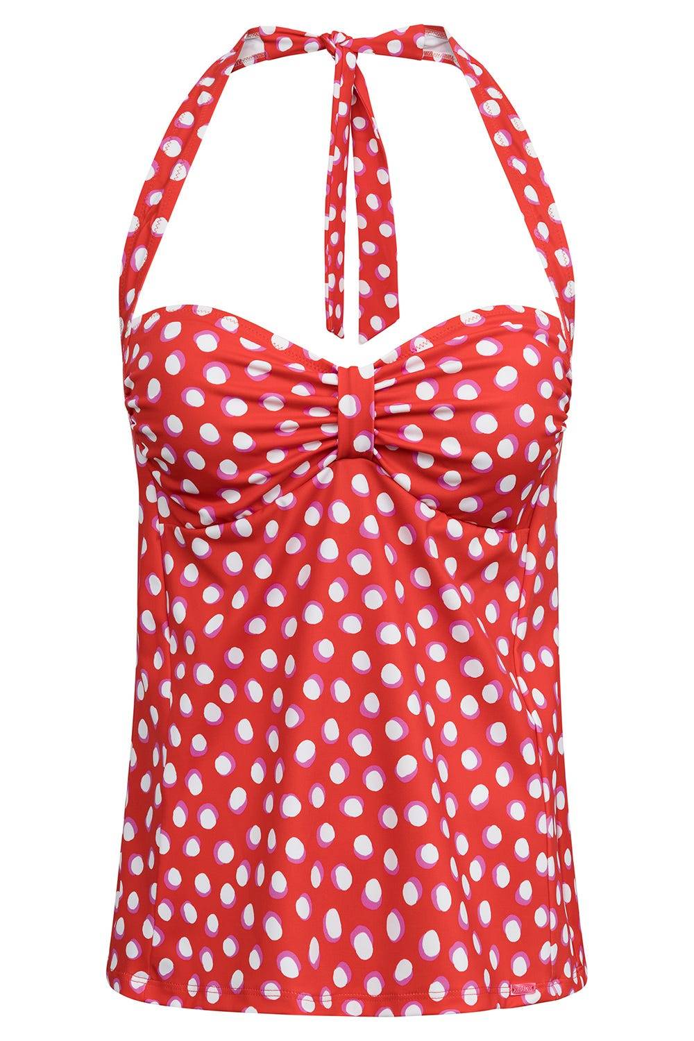 Rösch Tankini-Oberteil Neckholder im Retro-Tupfendruck Rot-Weiß Meist gekauft