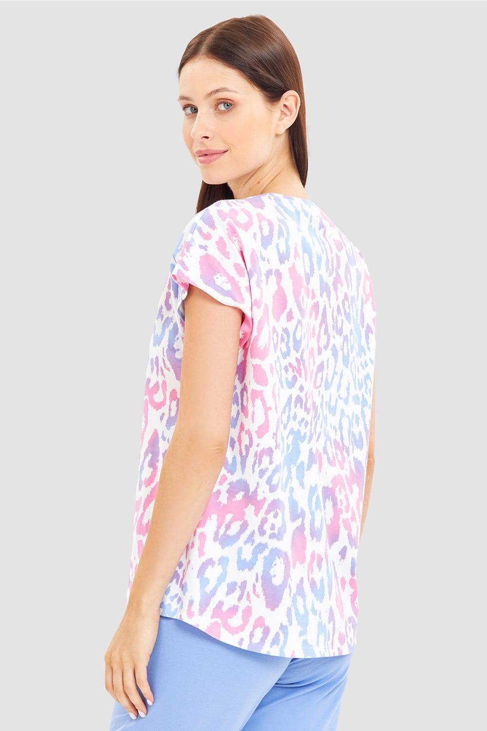 Rösch Pyjamashirt im modernen Leoprint Baumwolle/Elasthan Online