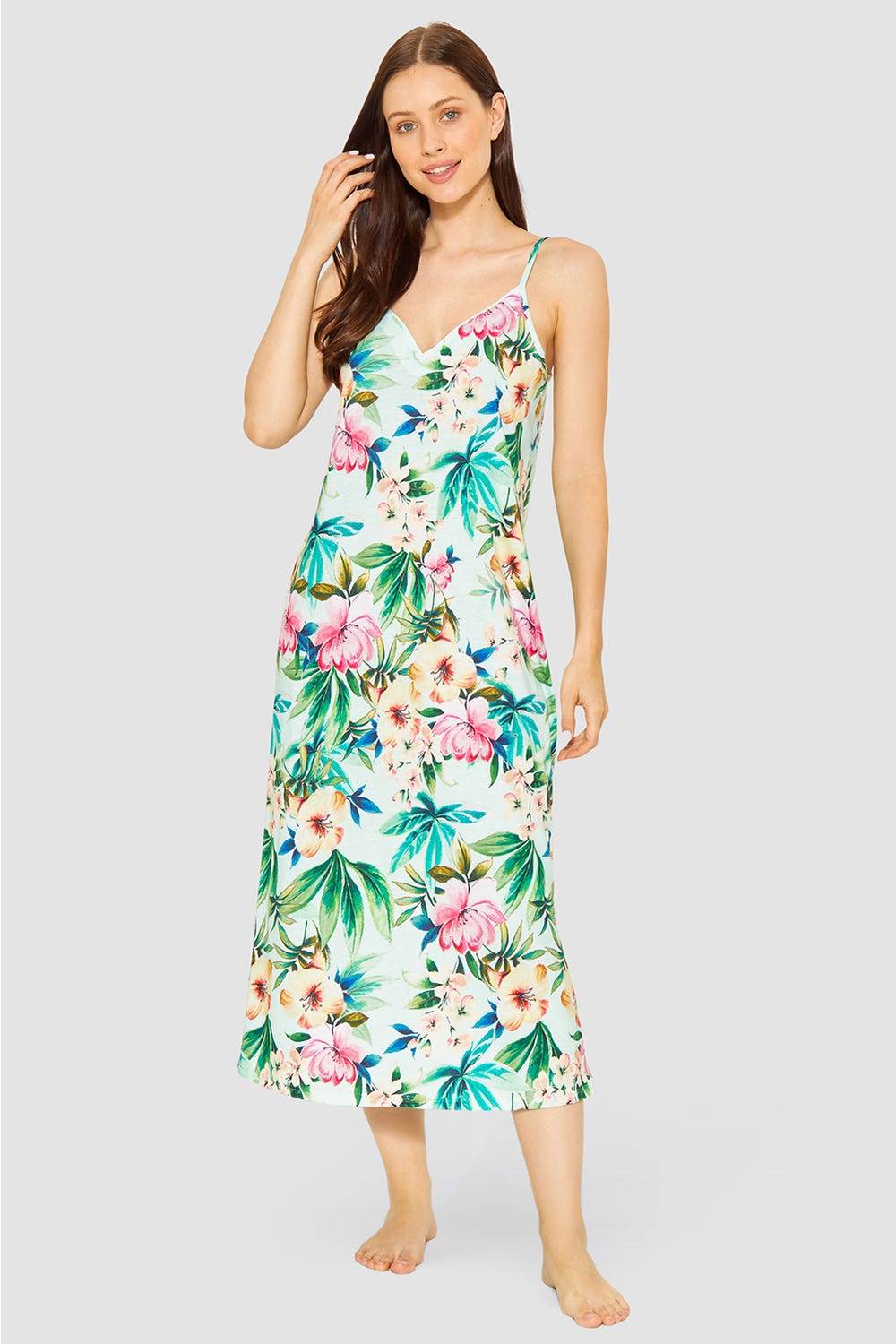 Rösch Nachtkleid im exotischen Blumendruck Baumwolle/Modal
