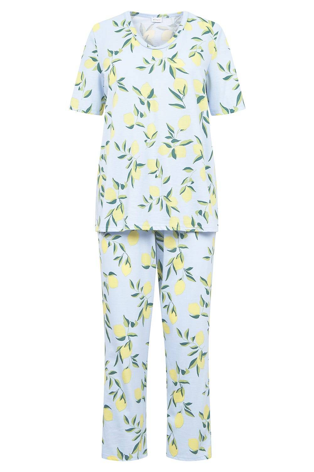 Rösch Pyjama im Zitronendruck sommerlich 100% Baumwolle Meist gekauft