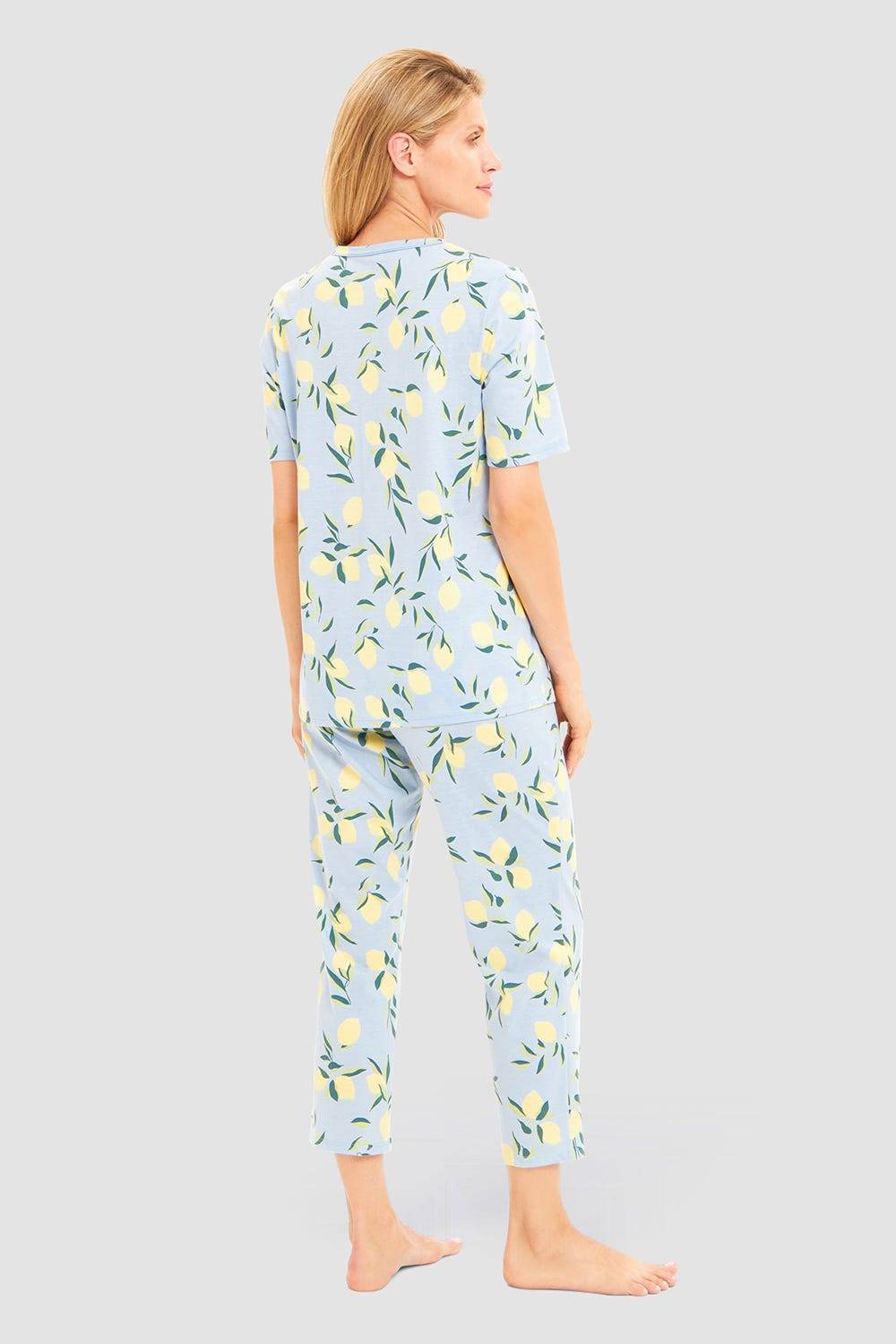 Rösch Pyjama im Zitronendruck sommerlich 100% Baumwolle Meist gekauft