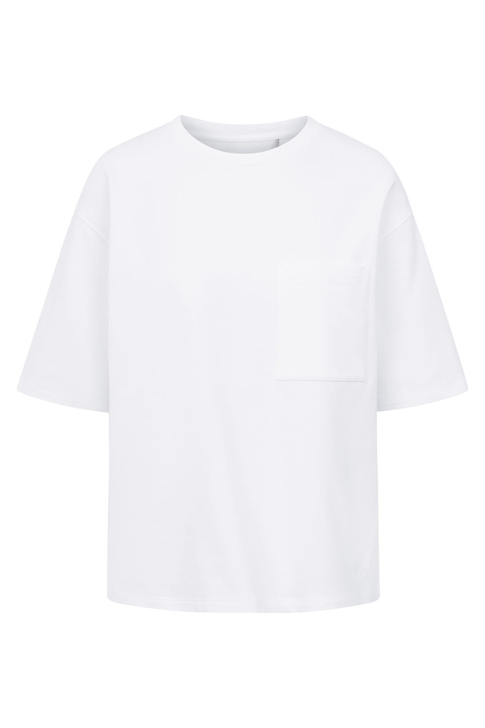 Rösch Sweatshirt in Weiß kastenförmig Baumwolle/Elasthan Blitzverkäufe