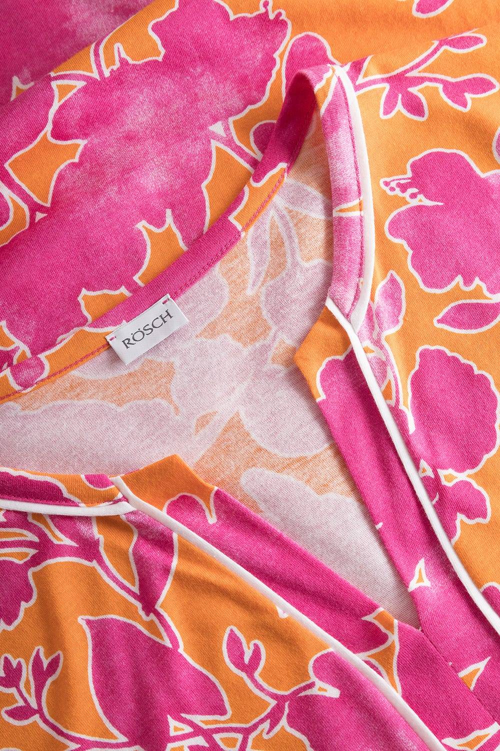 Rösch Nachthemd im floralen Druck Orange-Pink Tunika-Style Baumwolle/Modal Günstiger Verkauf