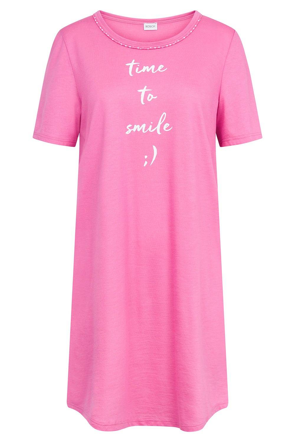Rösch Nachthemd mit Statement-Print Pink Baumwolle/Modal Hotsell