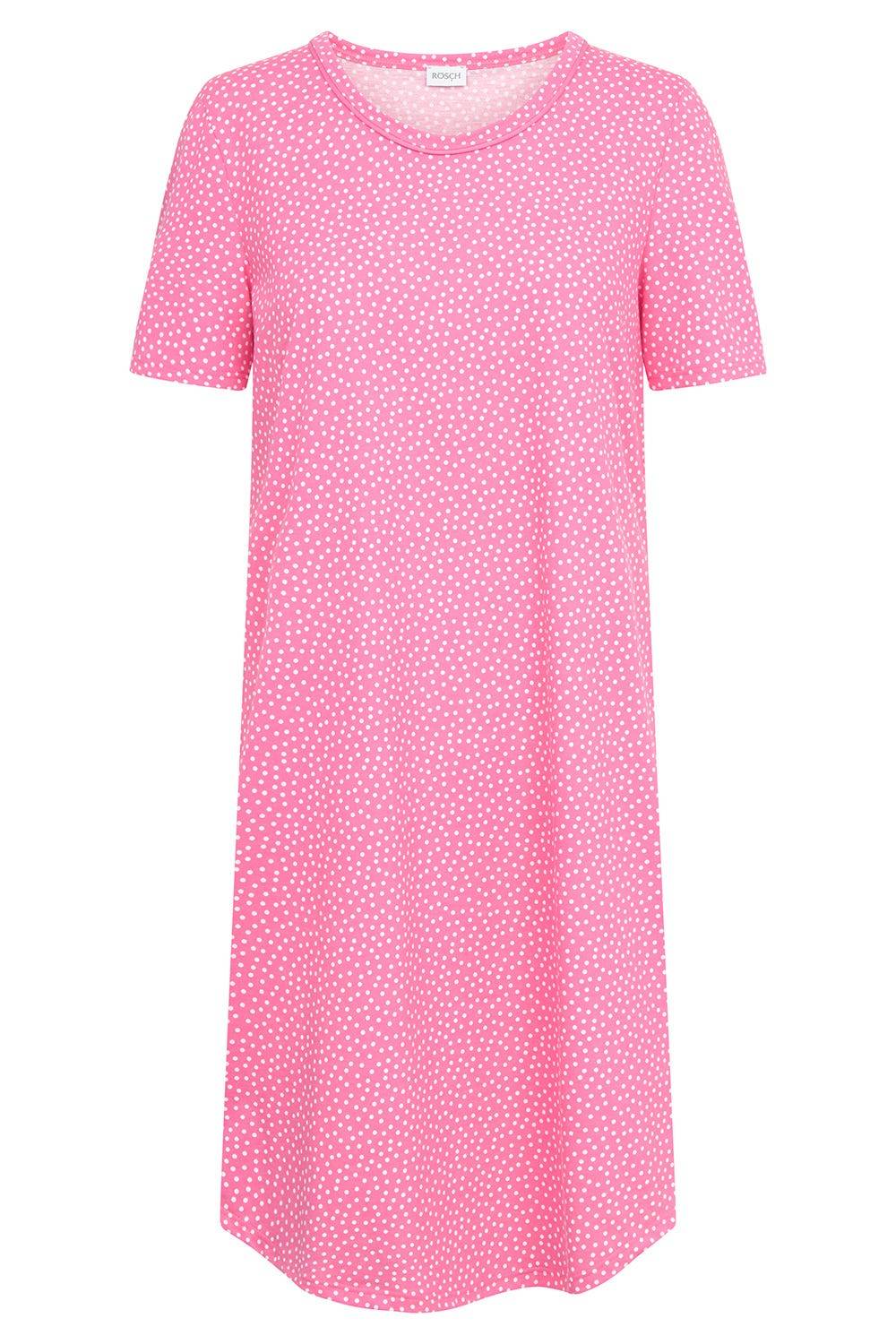 Rösch Nachthemd im Tupfendruck Pink 100% Baumwolle im Angebot