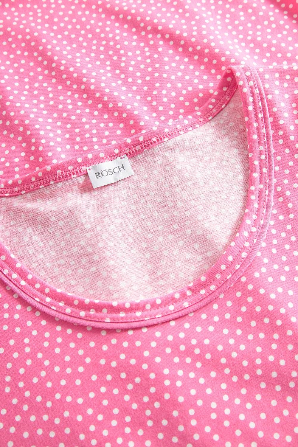 Rösch Nachthemd im Tupfendruck Pink 100% Baumwolle im Angebot