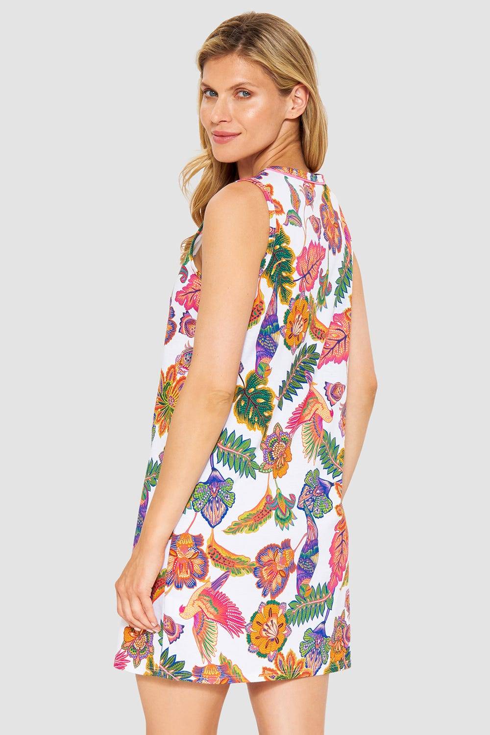 Rösch Nachthemd Ärmellos mit Blumenprint exotisch Baumwolle/Modal Günstiger Verkauf