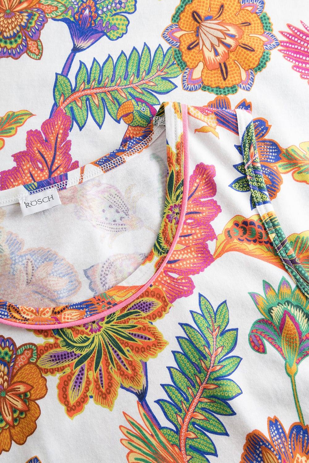 Rösch Nachthemd Ärmellos mit Blumenprint exotisch Baumwolle/Modal Günstiger Verkauf