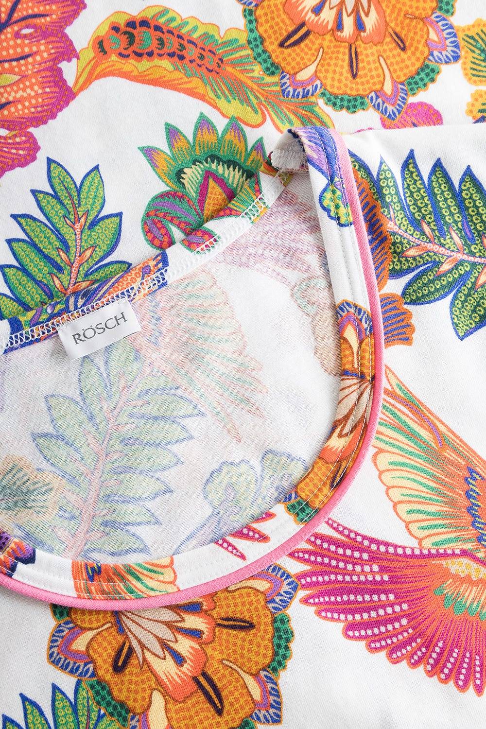 Rösch Nachthemd Kurzarm mit Blumenprint exotisch Baumwolle/Modal Fabrikverkauf