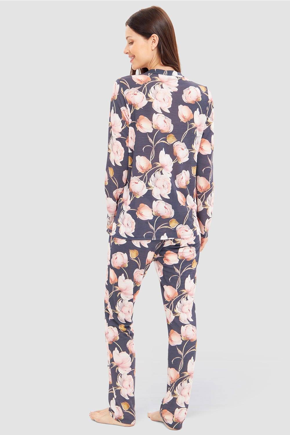 Rösch Pyjama im floralen Druck romantisch 100% Modal Outlet