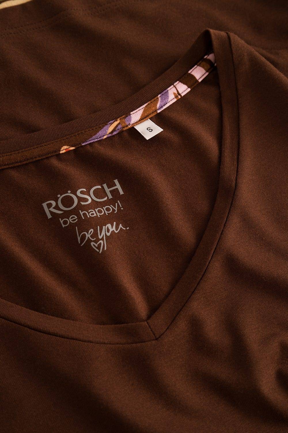 Rösch Shirt mit V-Ausschnitt angenähte Stufe Viskose/Elasthan Fabrikverkauf